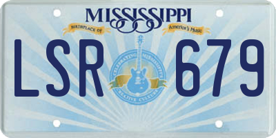 MS license plate LSR679