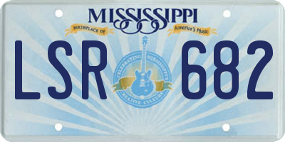 MS license plate LSR682