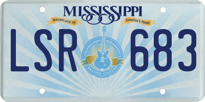 MS license plate LSR683