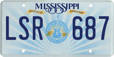 MS license plate LSR687