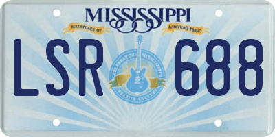 MS license plate LSR688