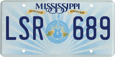 MS license plate LSR689