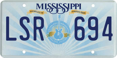 MS license plate LSR694