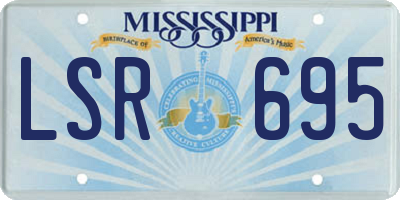 MS license plate LSR695