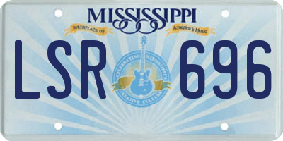 MS license plate LSR696