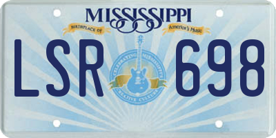 MS license plate LSR698