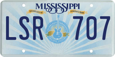 MS license plate LSR707