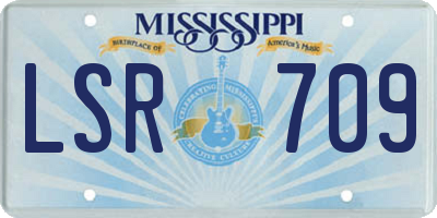 MS license plate LSR709