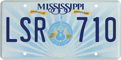 MS license plate LSR710