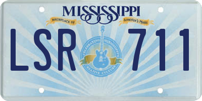 MS license plate LSR711