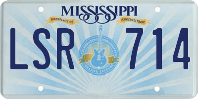 MS license plate LSR714