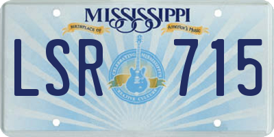 MS license plate LSR715