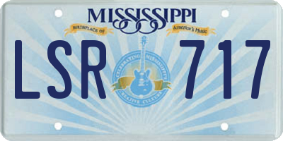 MS license plate LSR717