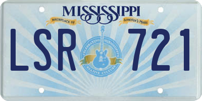 MS license plate LSR721