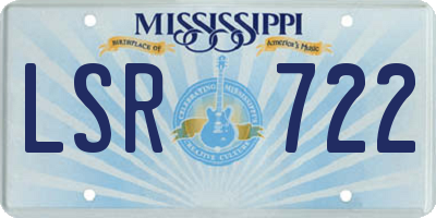 MS license plate LSR722