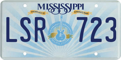 MS license plate LSR723