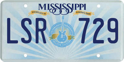 MS license plate LSR729