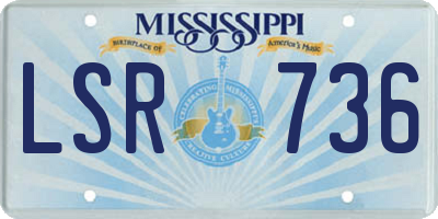 MS license plate LSR736