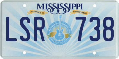 MS license plate LSR738