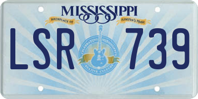 MS license plate LSR739