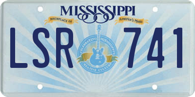 MS license plate LSR741