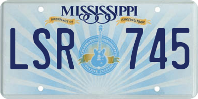 MS license plate LSR745