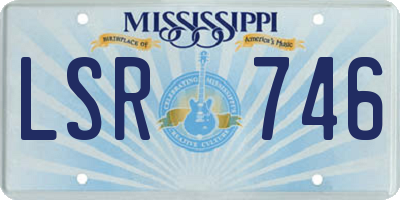 MS license plate LSR746