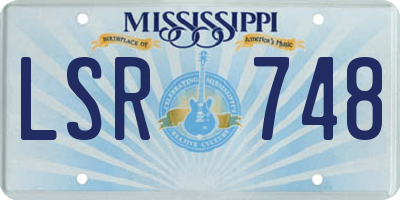 MS license plate LSR748