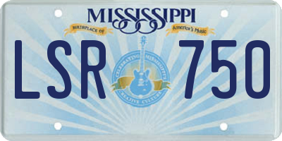 MS license plate LSR750