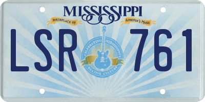 MS license plate LSR761