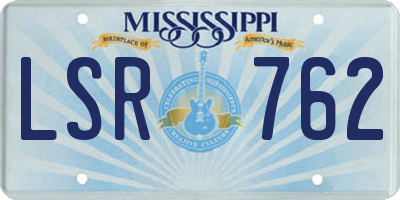 MS license plate LSR762