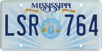 MS license plate LSR764