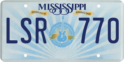 MS license plate LSR770