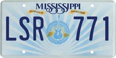 MS license plate LSR771