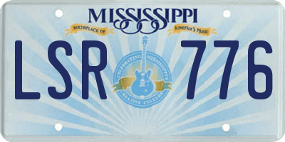 MS license plate LSR776
