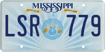 MS license plate LSR779