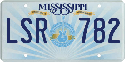 MS license plate LSR782