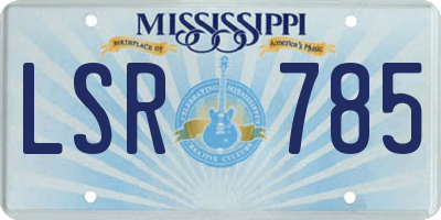 MS license plate LSR785