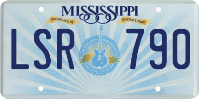 MS license plate LSR790