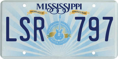 MS license plate LSR797