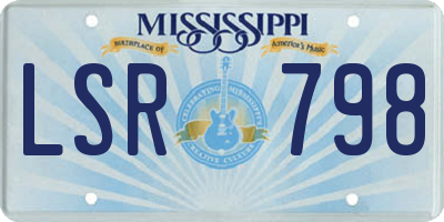 MS license plate LSR798