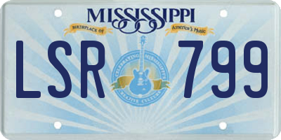 MS license plate LSR799