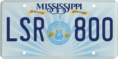MS license plate LSR800