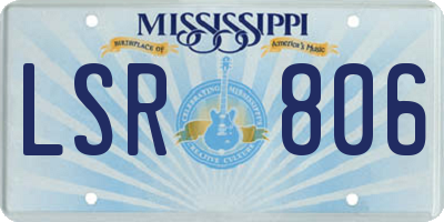 MS license plate LSR806