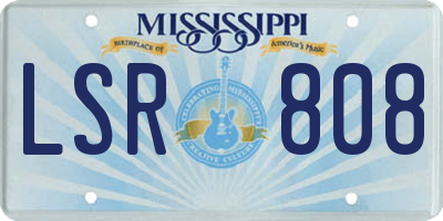 MS license plate LSR808