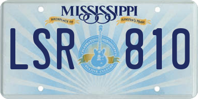 MS license plate LSR810