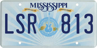 MS license plate LSR813