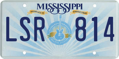 MS license plate LSR814
