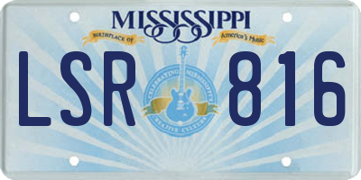 MS license plate LSR816