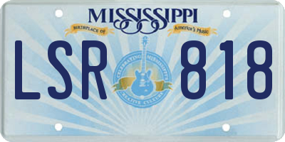 MS license plate LSR818